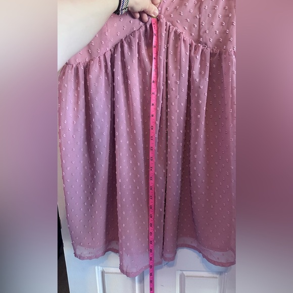 Pink Ruffle Sleeve Dress Size M Altered State - Picture 3 of 9